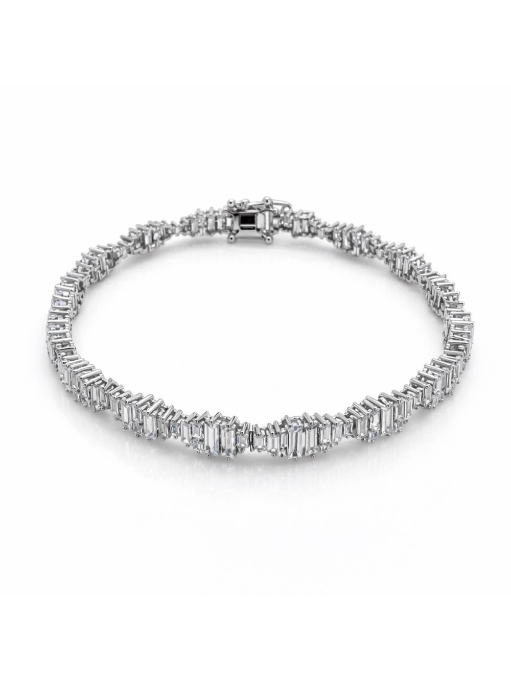 S925 Soundwave Crystal Tennis Bracelet
